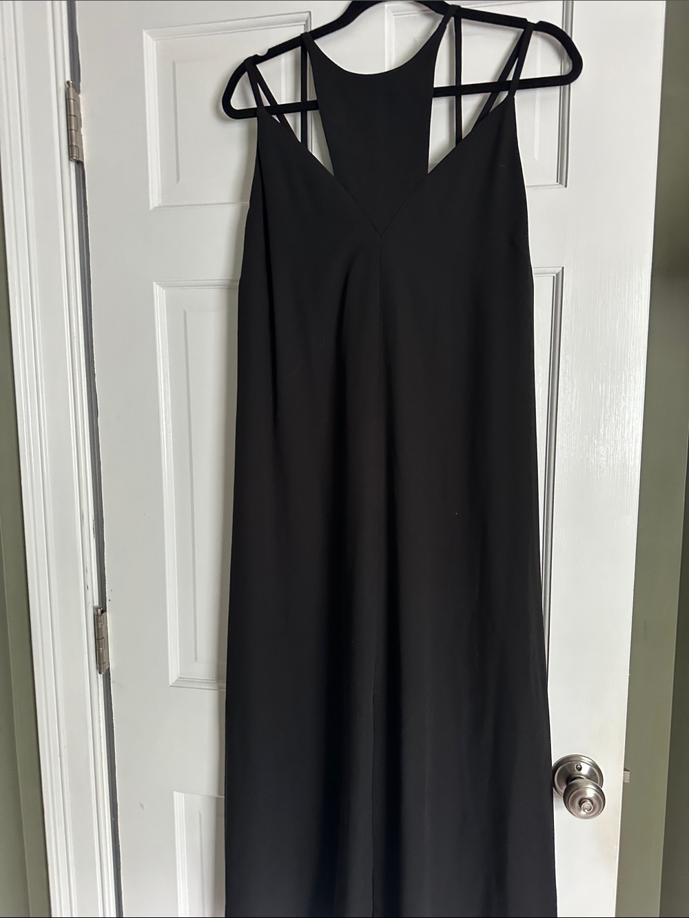 BCBGMaxAzria Black Strappy Maxi Dress L
